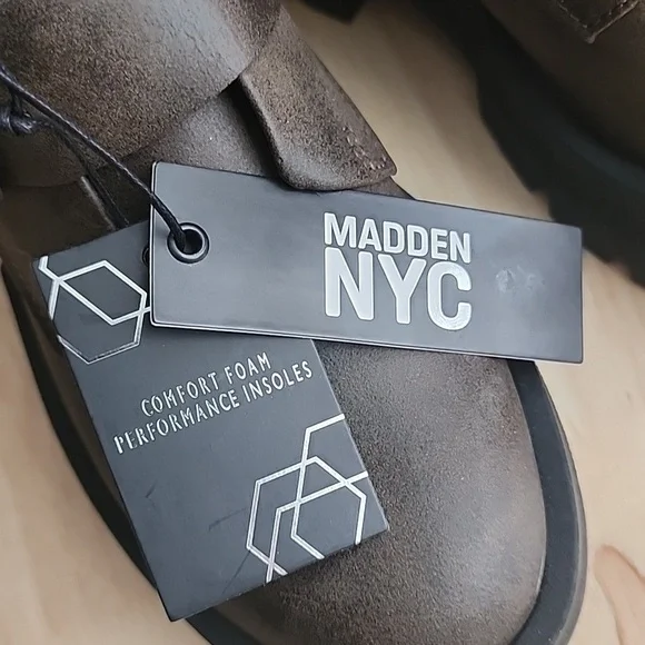 Madden NYC Faux Leather Buckle Combat Boots - Picture 8 of 13